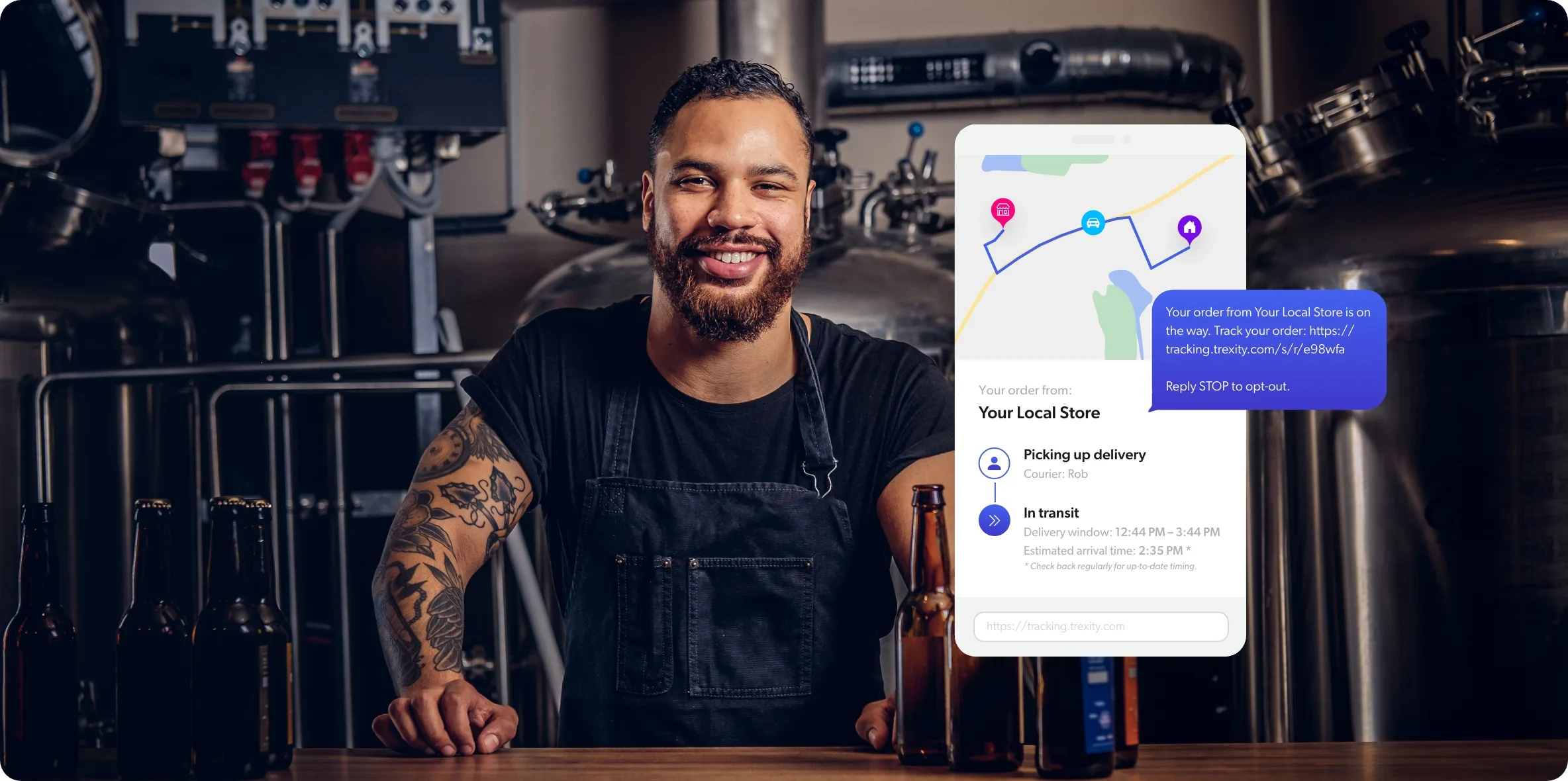 sample alcohol delivery tracking