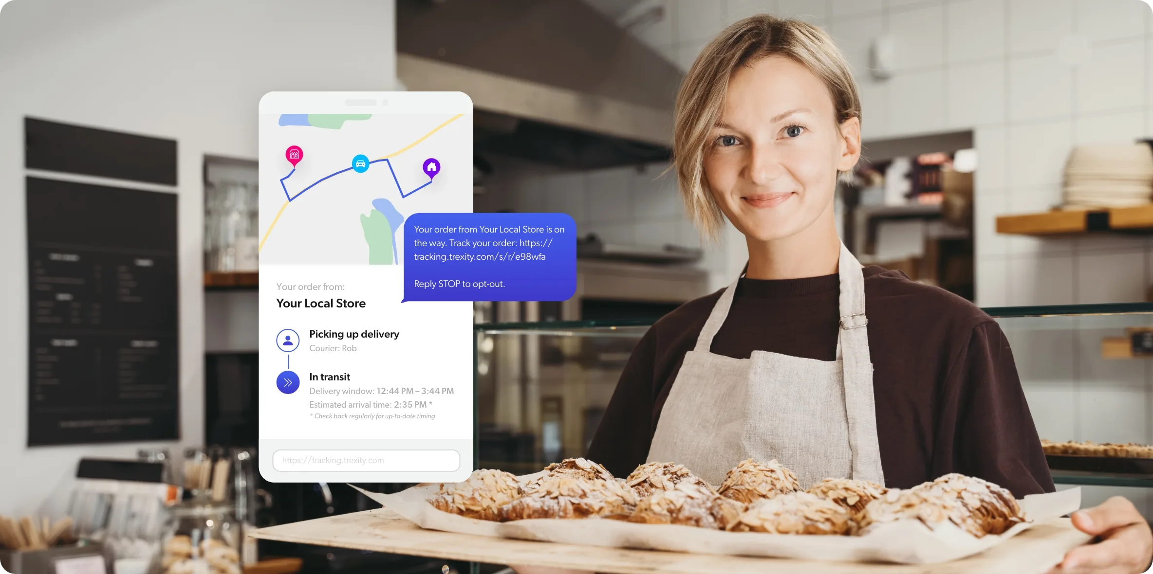sample bakery delivery tracking
