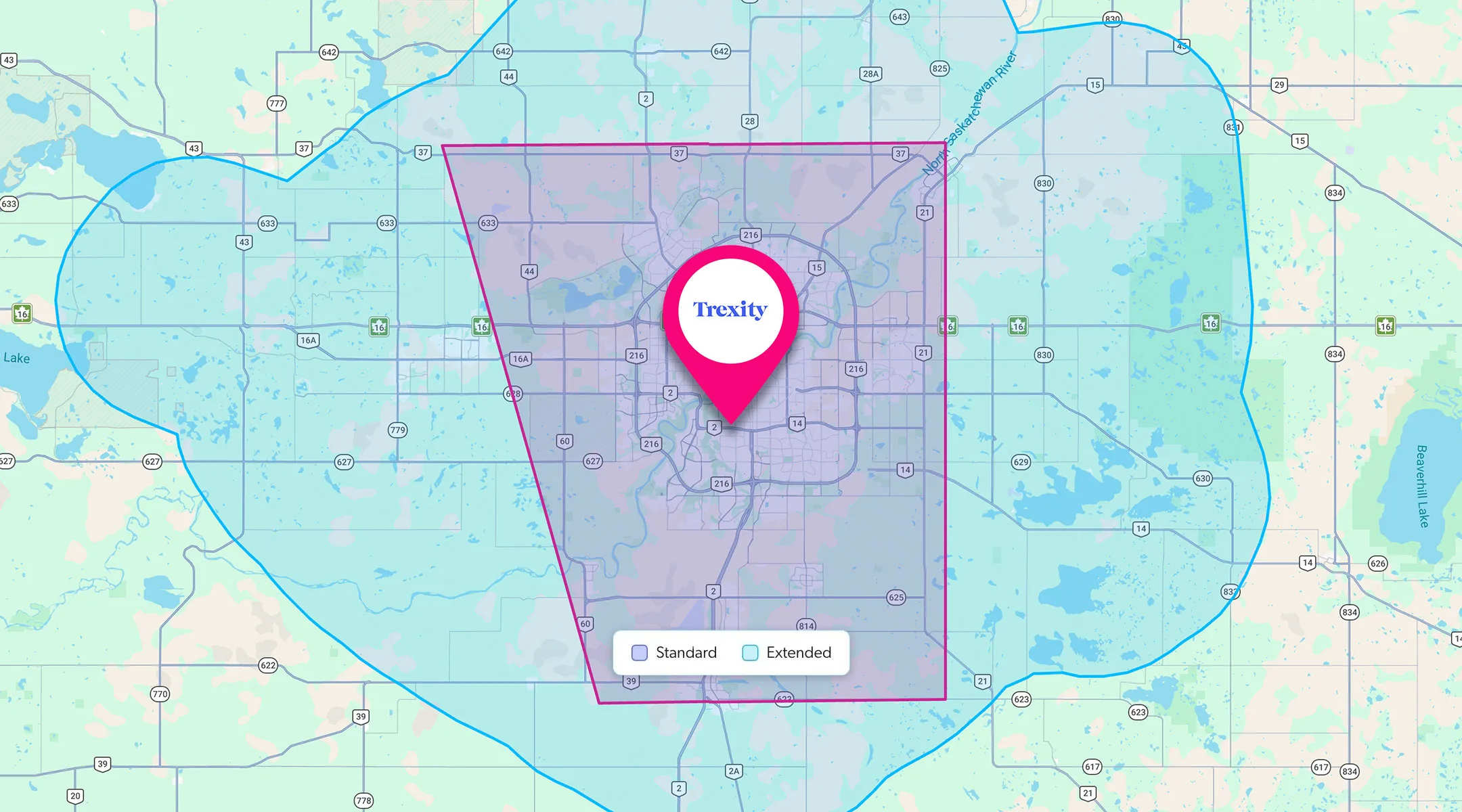 sample edmonton delivery map