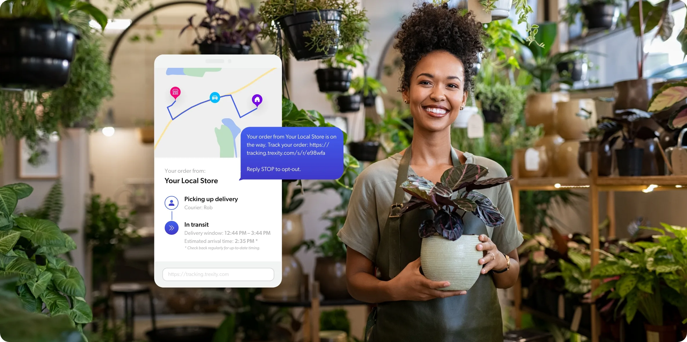 sample florist delivery tracking