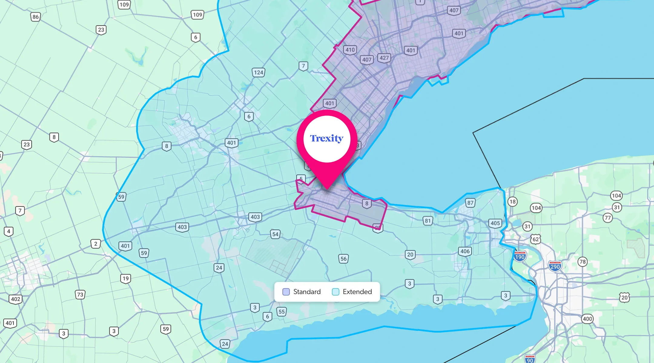 sample hamilton delivery map