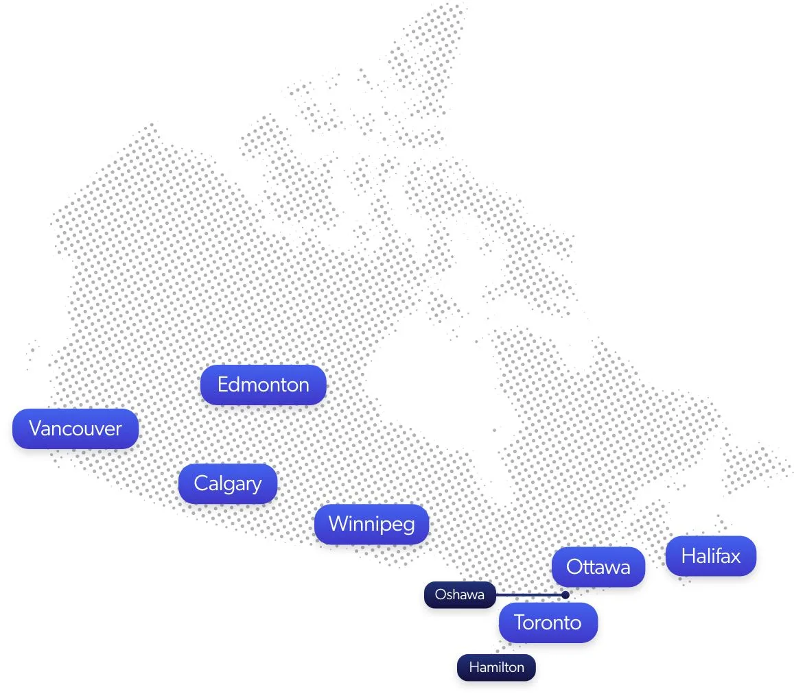 map of trexity service cities