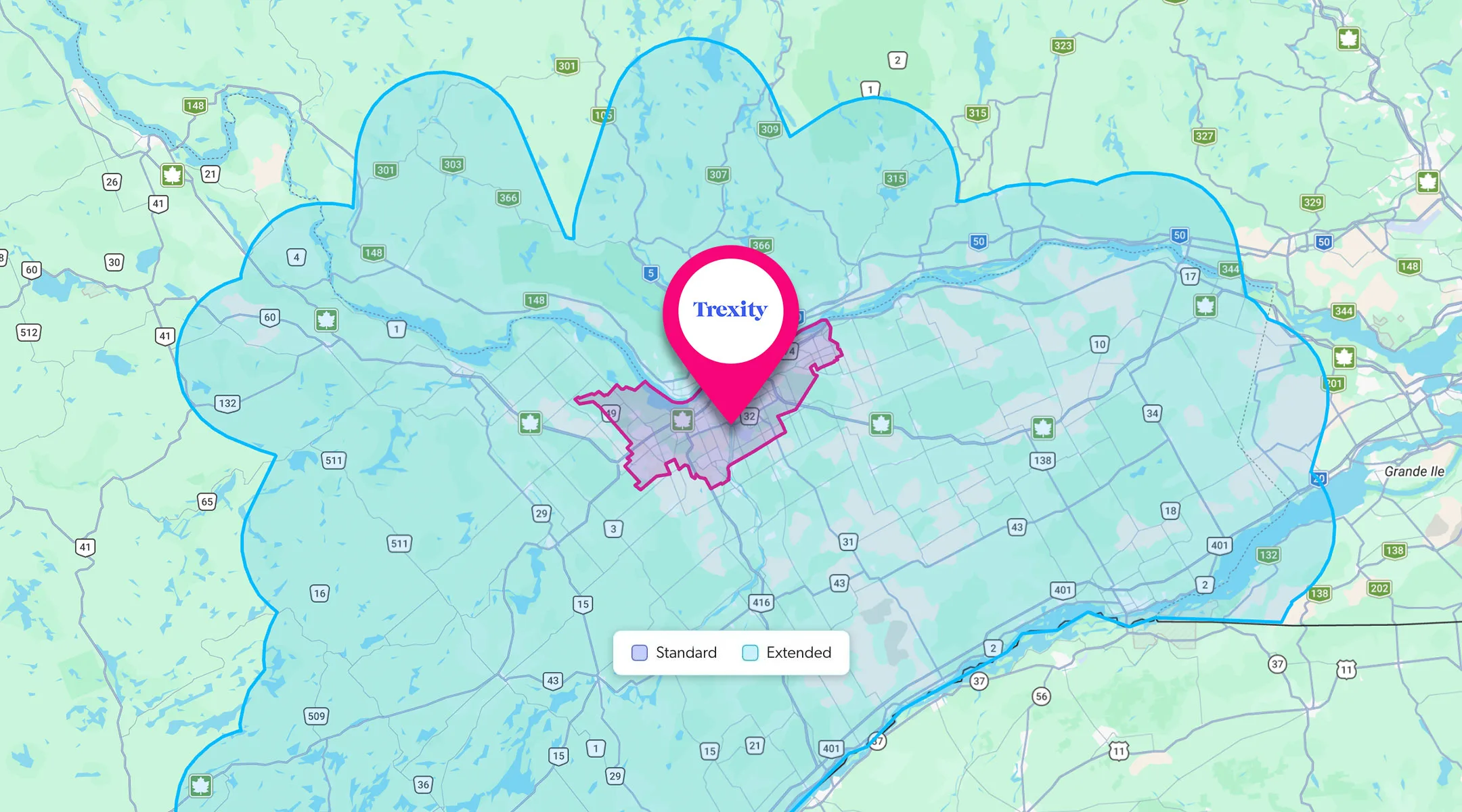 sample ottawa delivery map