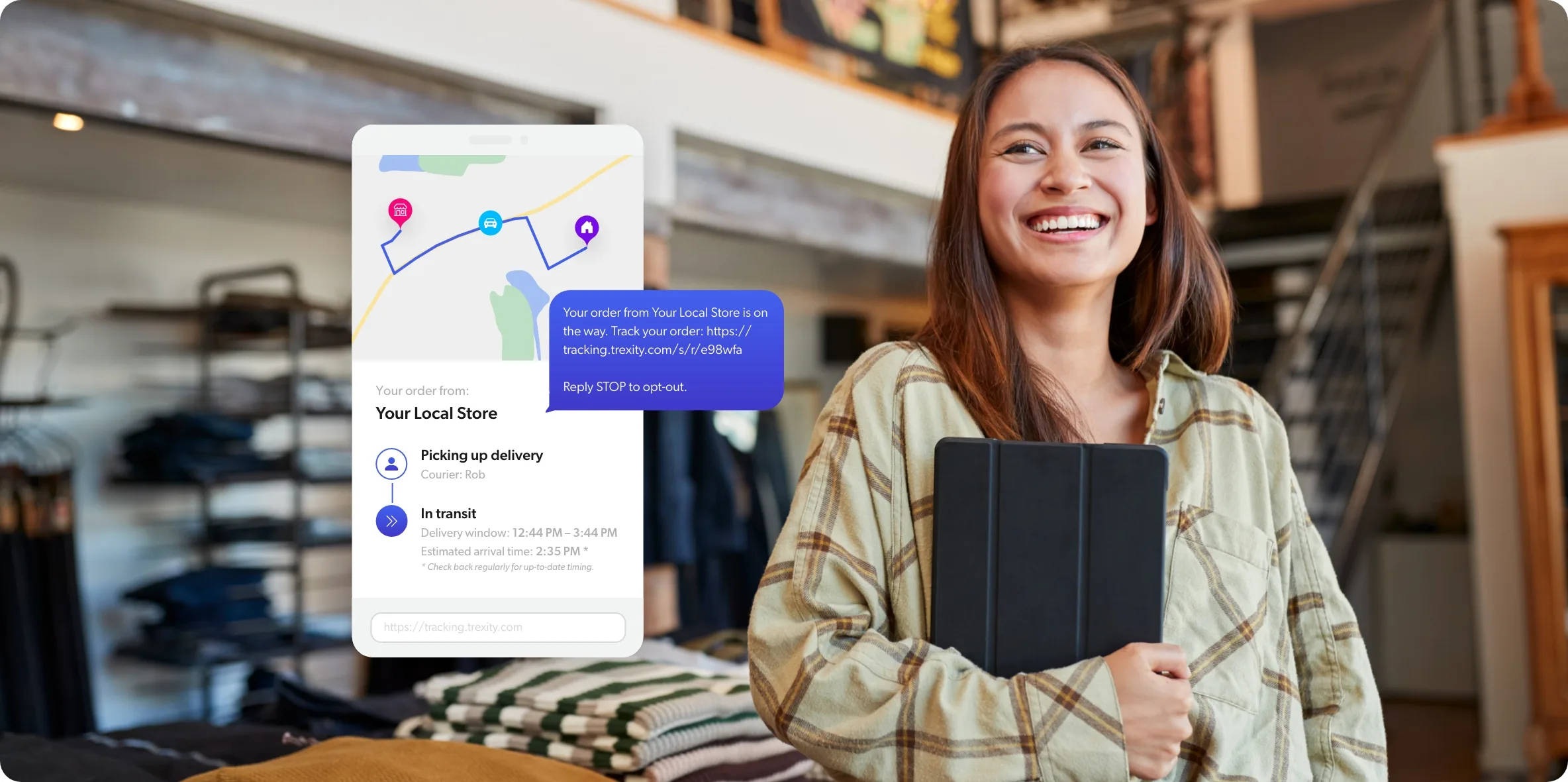 sample retail delivery tracking