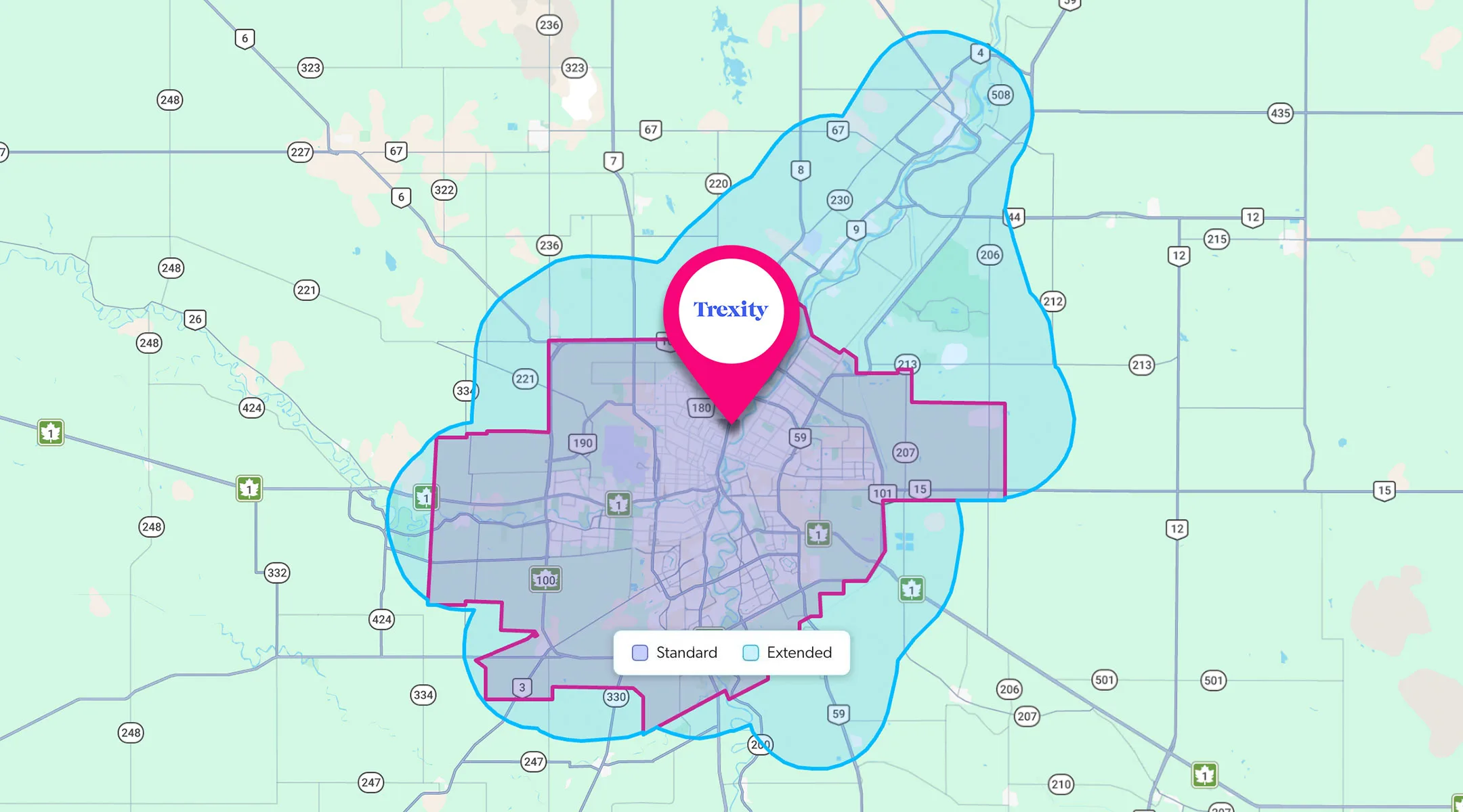 sample winnipeg delivery map