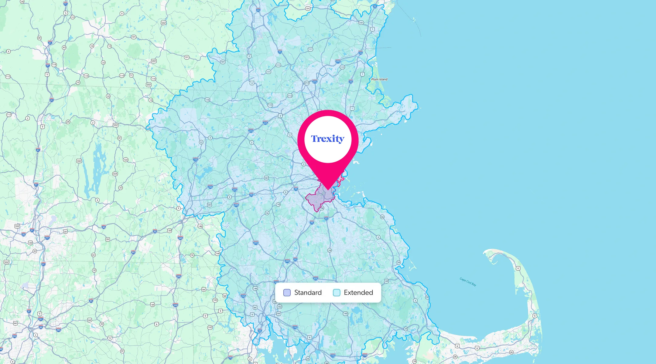 Boston delivery zones