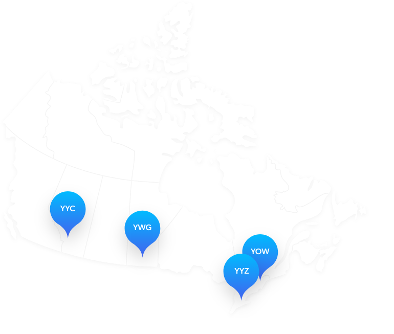 map of where trexity offers local courier services