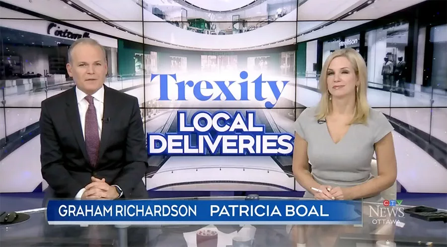 CTV Evening – Trexity Same-day deliveries from the Rideau Centre