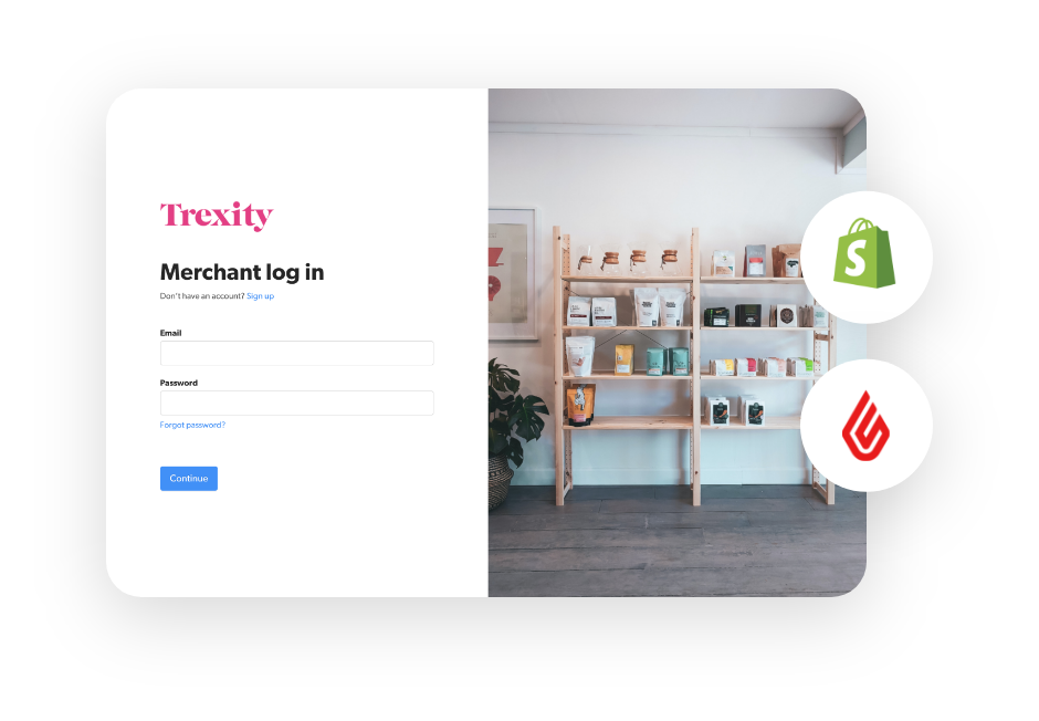 Trexity merchant portal for local delivery and courier services