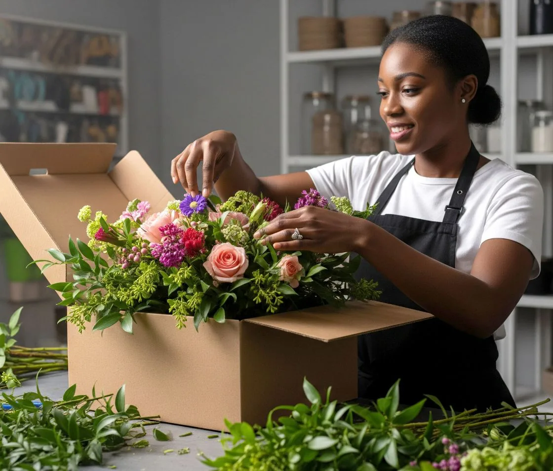 person working in the florist industry