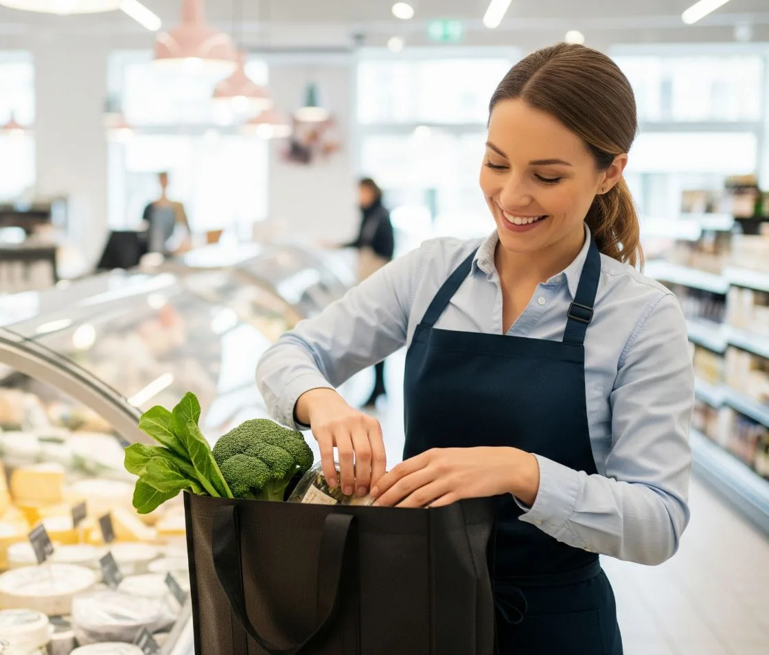 person working in the grocery industry