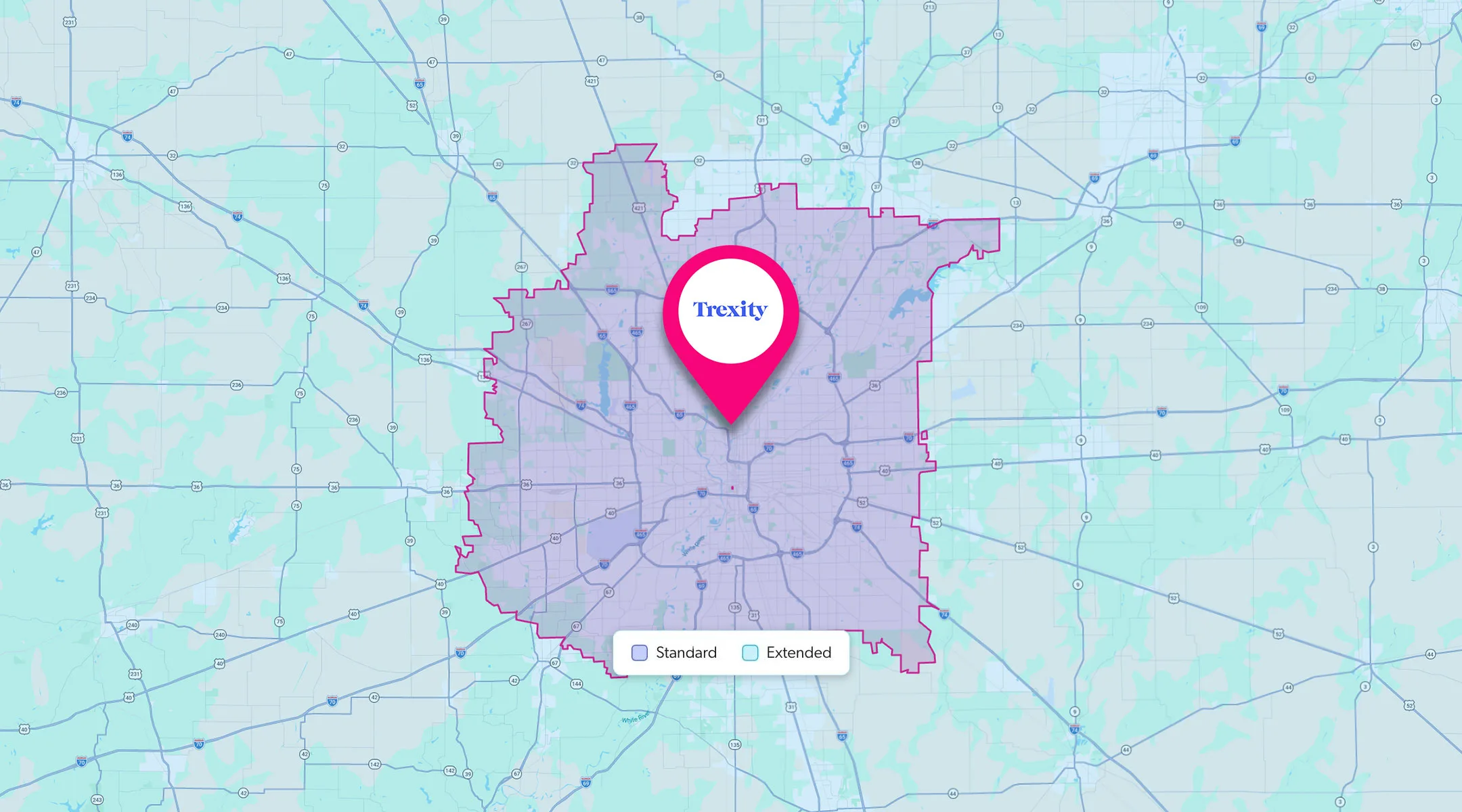 Indianapolis Delivery Map