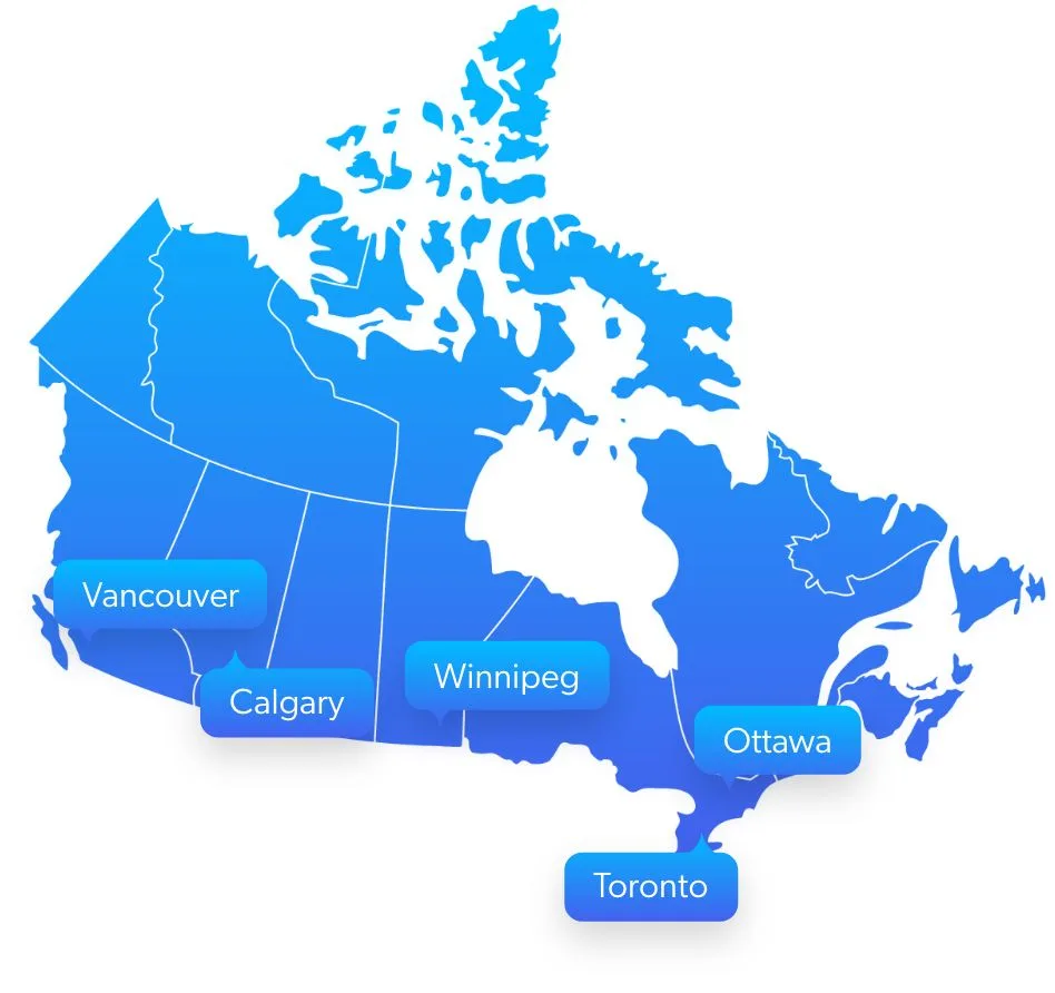 where trexity is - ottawa, toronto, winnipeg, calgary, vancouver