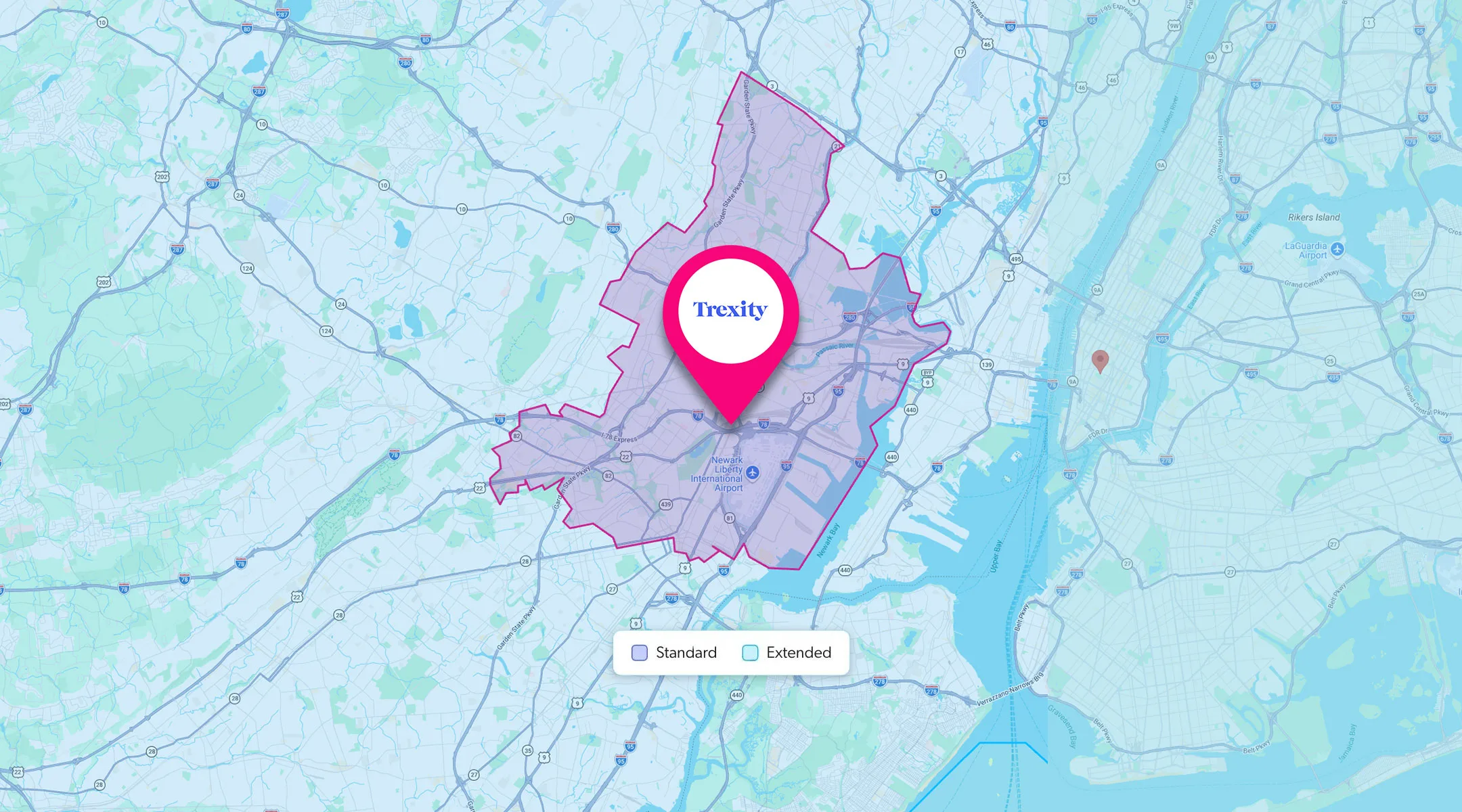 Newark delivery zones